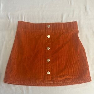 Isaac Mizrahi Orange Corduroy Mini Skirt. Size 7/8